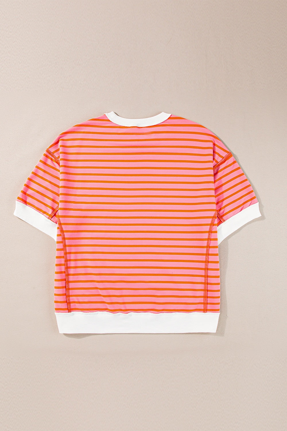 Striped Round Neck Half Sleeve T-Shirt