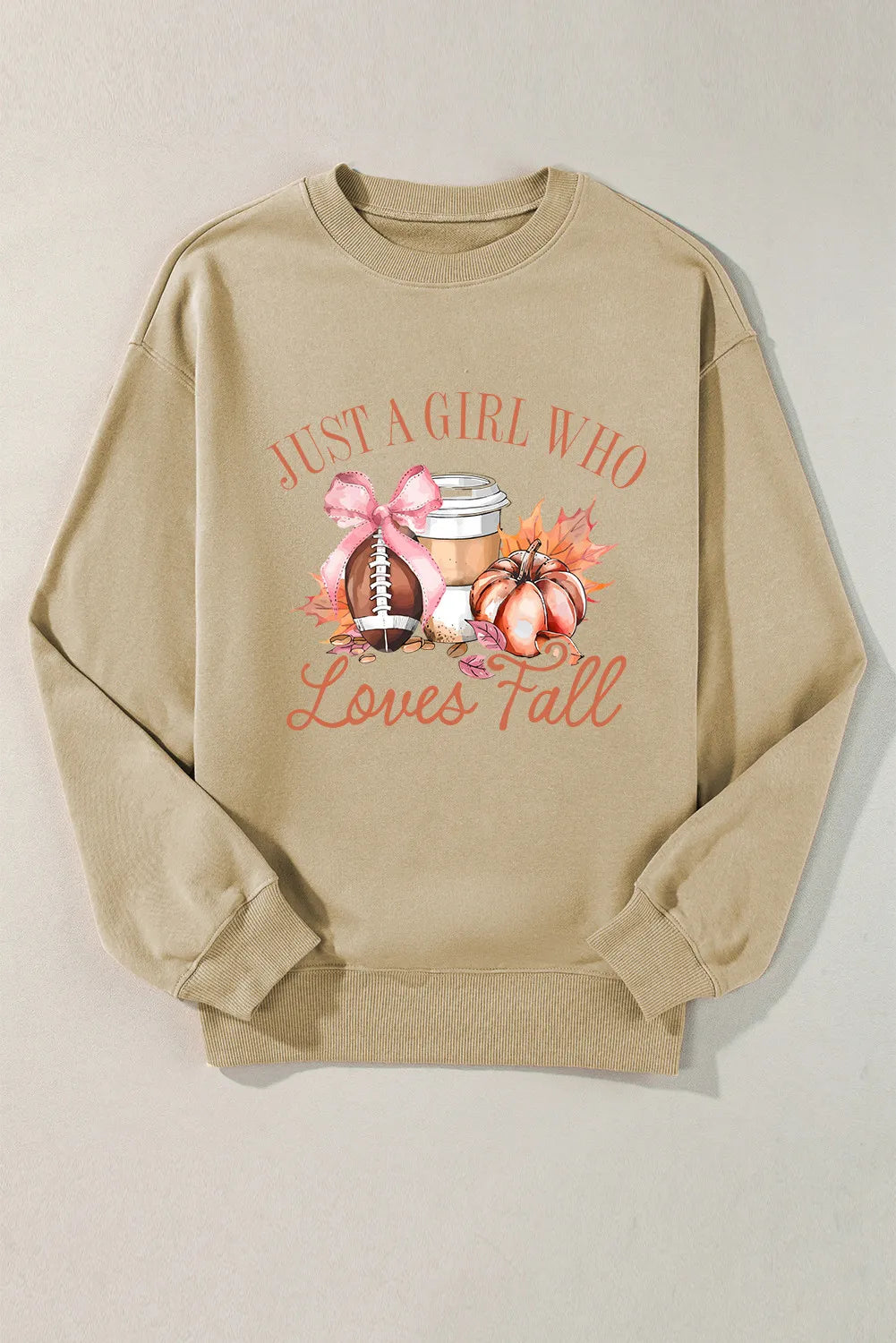 Graphic Round Neck Long Sleeve Sweatshirt