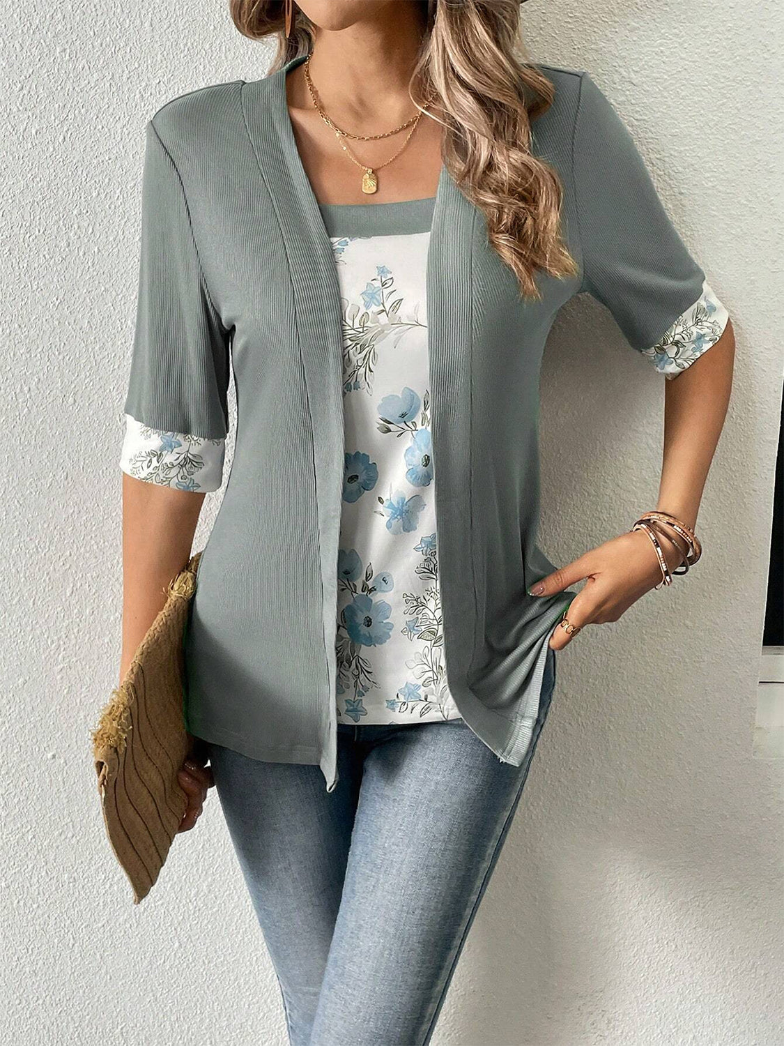 Printed Half Sleeve Top