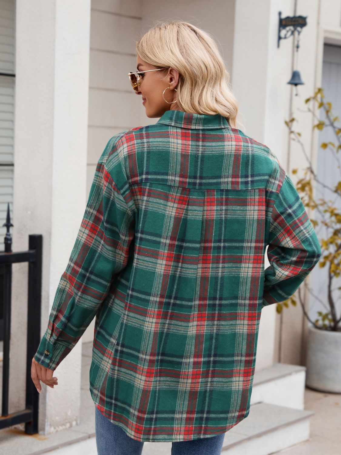 Plaid Button Up Long Sleeve Shirt