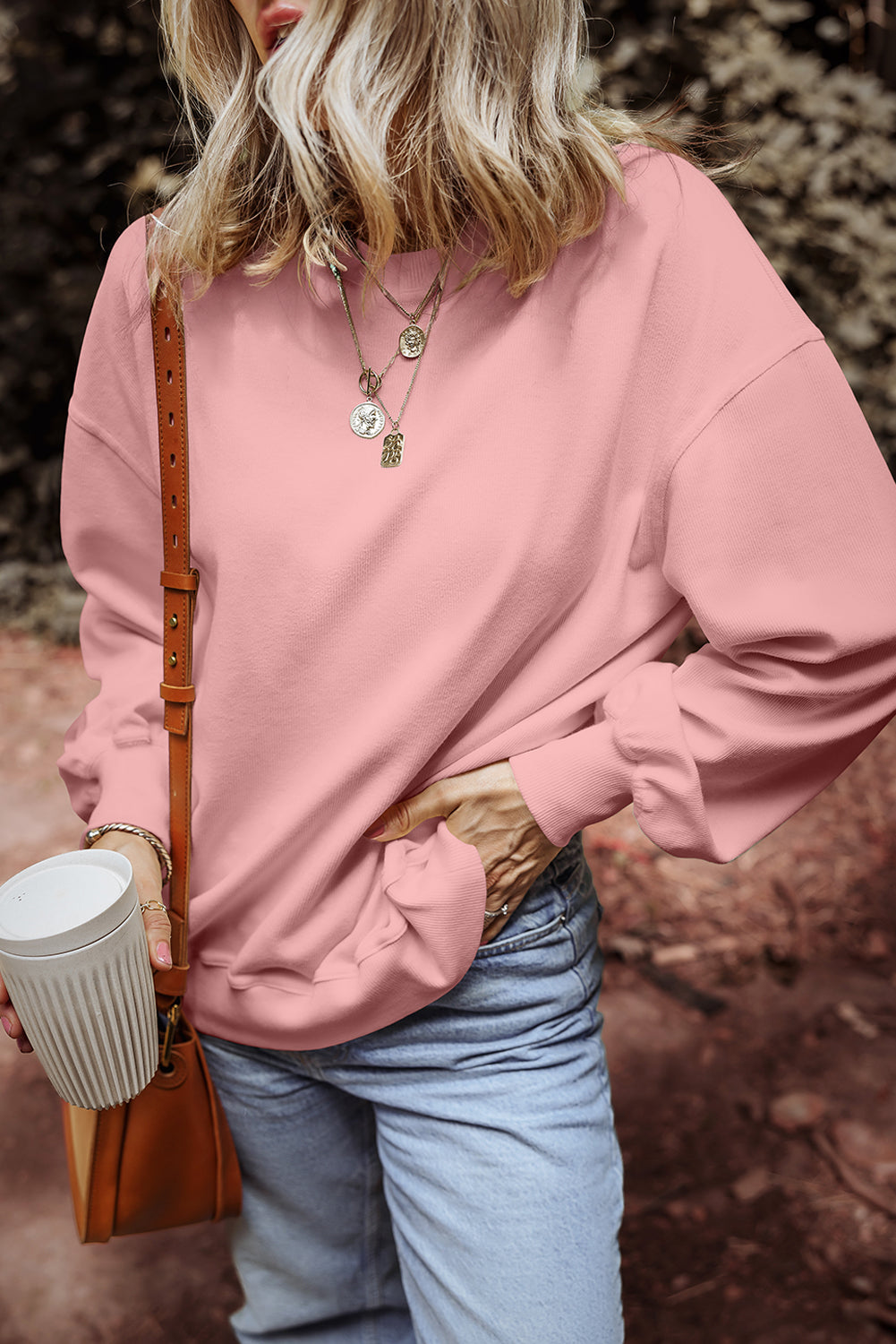 Round Neck Long Sleeve Sweatshirt