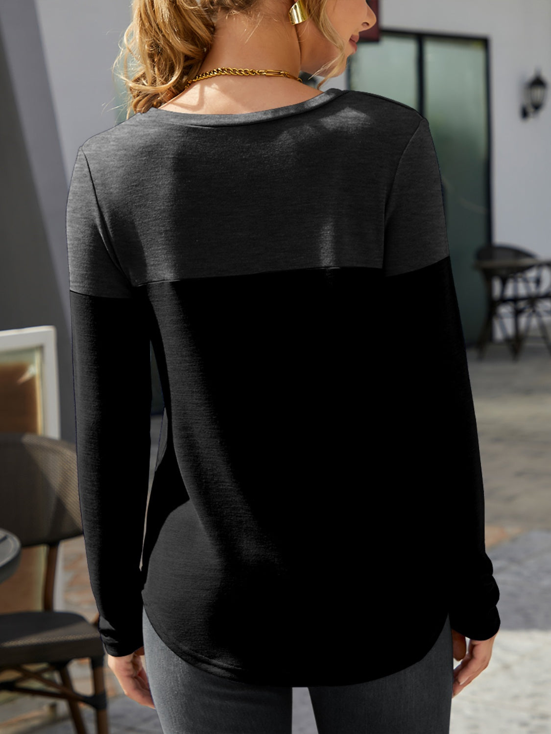 Round Neck Long Sleeve T-Shirt