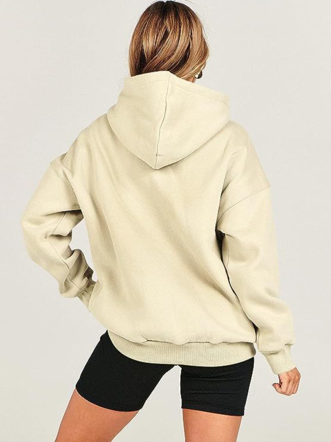 Dropped Shoulder Long Sleeve Hoodie