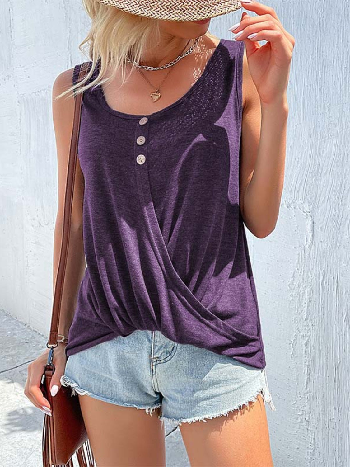 Scoop Neck Wide Strap Tank