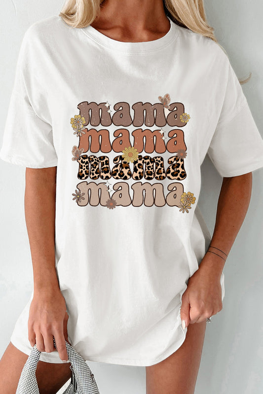 MAMA Round Neck Half Sleeve T-Shirt