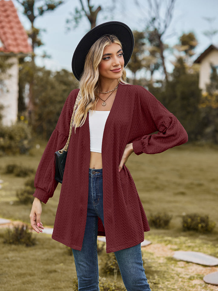 Open Front Longline Cardigan