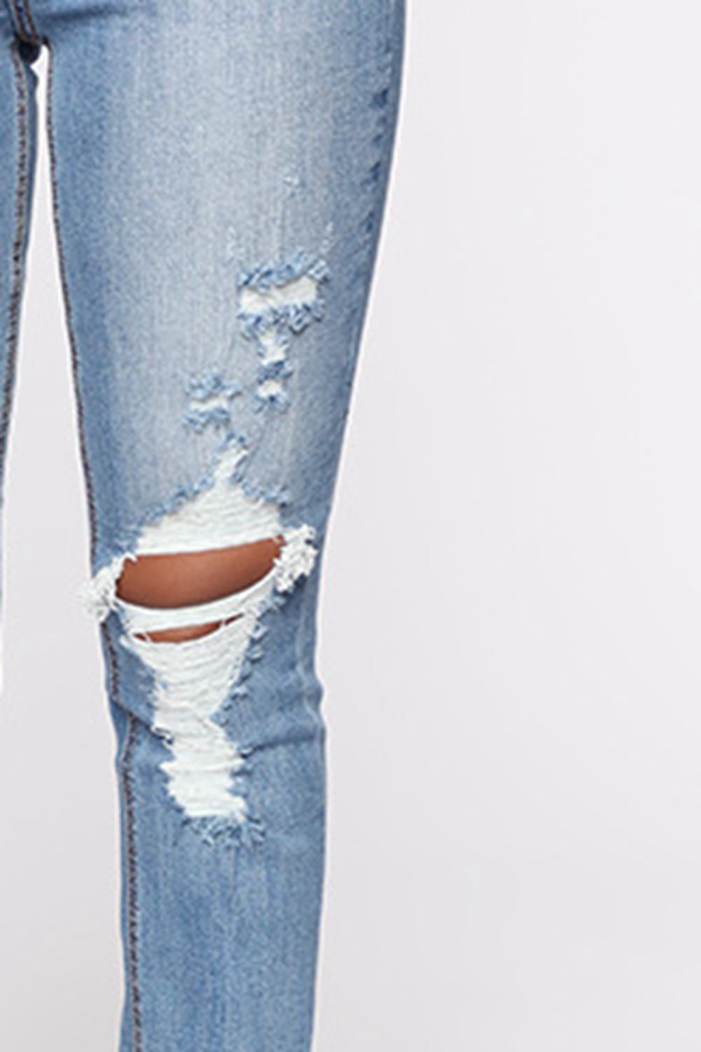 Distressed Slit Jeans