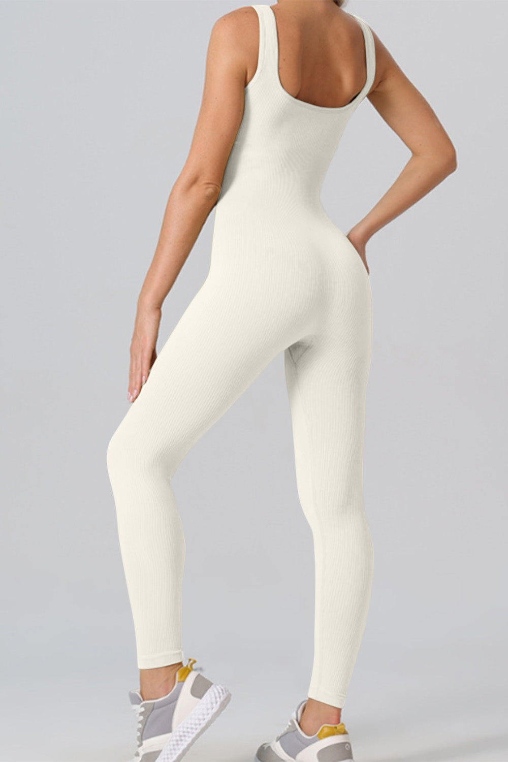 Square Neck Wide Strap Jumpsuit