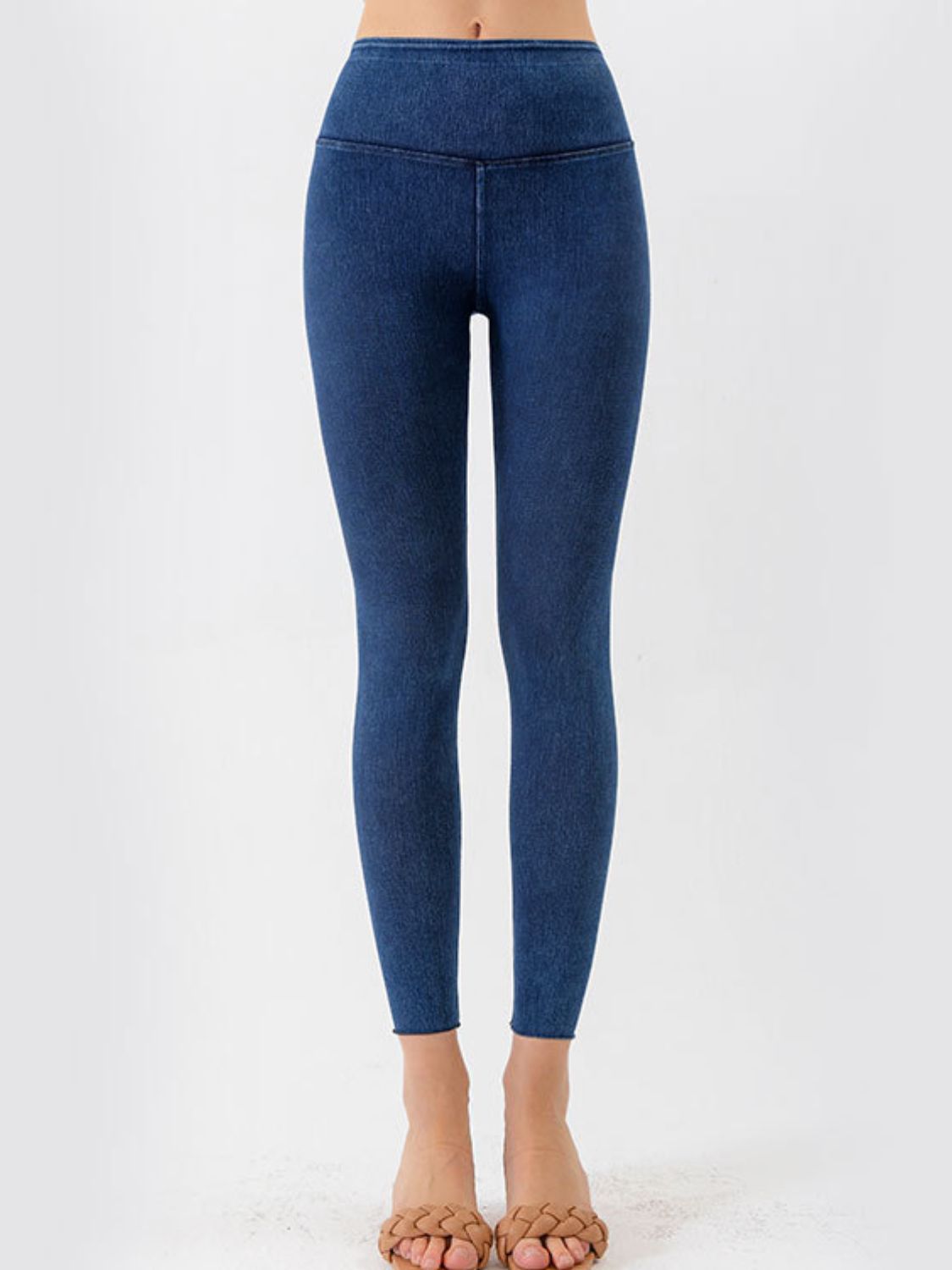 Wide Waistband Cropped Jeans